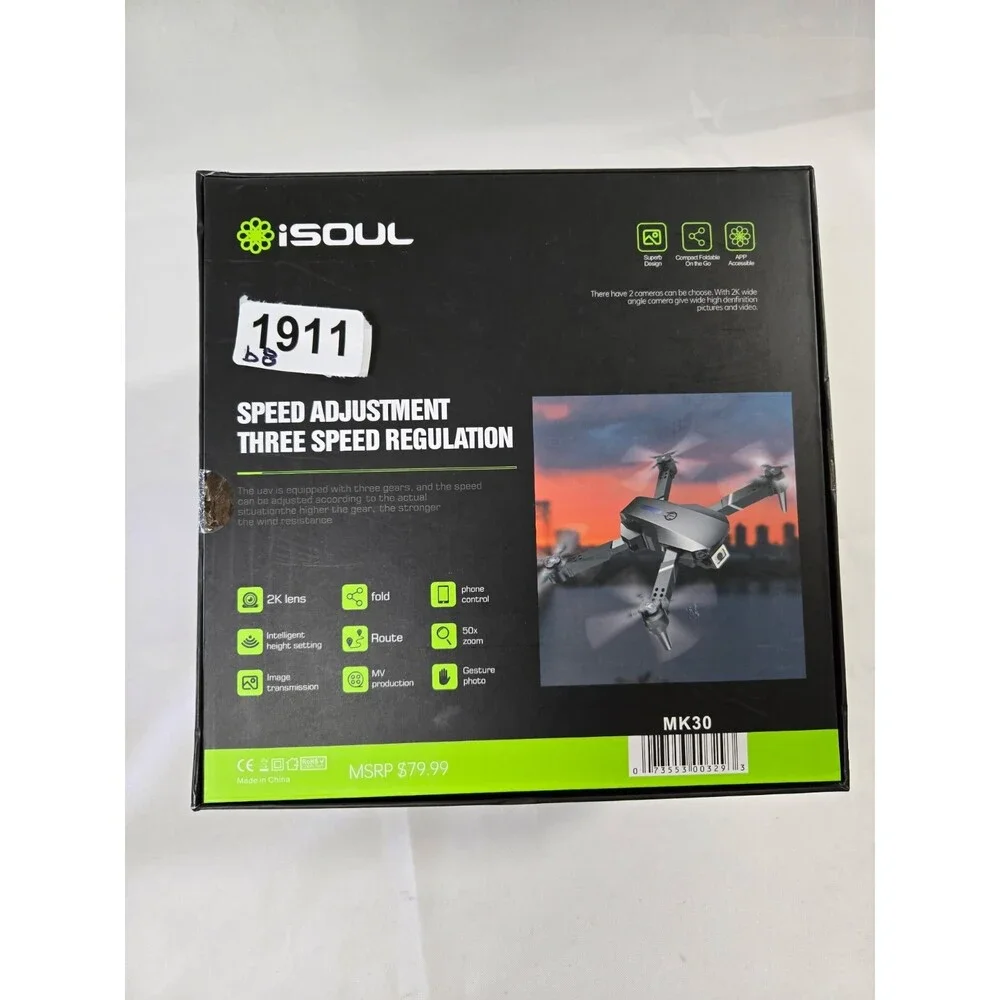 Brand New Cheap iSoul X78 Drone MK30 Remote Control Compact Foldable 2K Lens